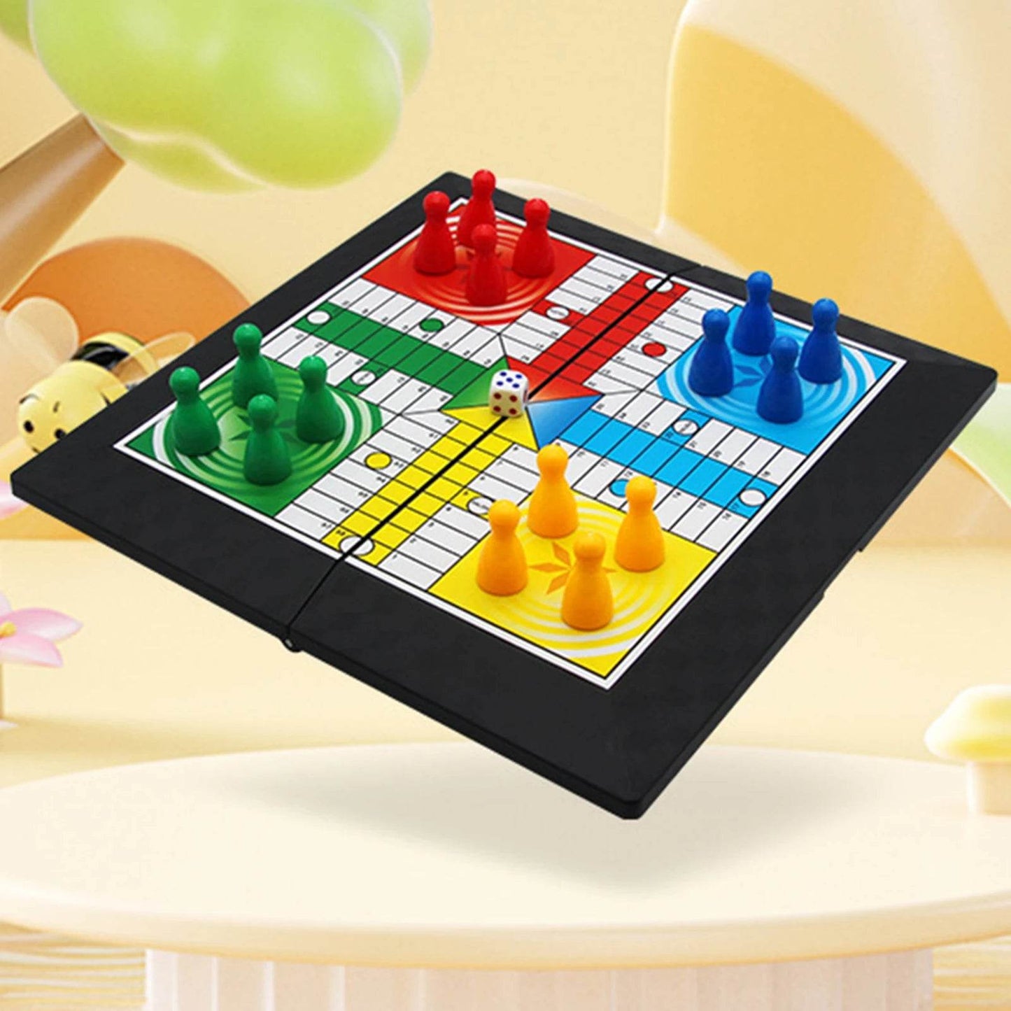 Board Games Ludo Set Party Game Parent Child Strategy Interaction with Foldable Board for Funny Family Table Game Social Games - AIAZ