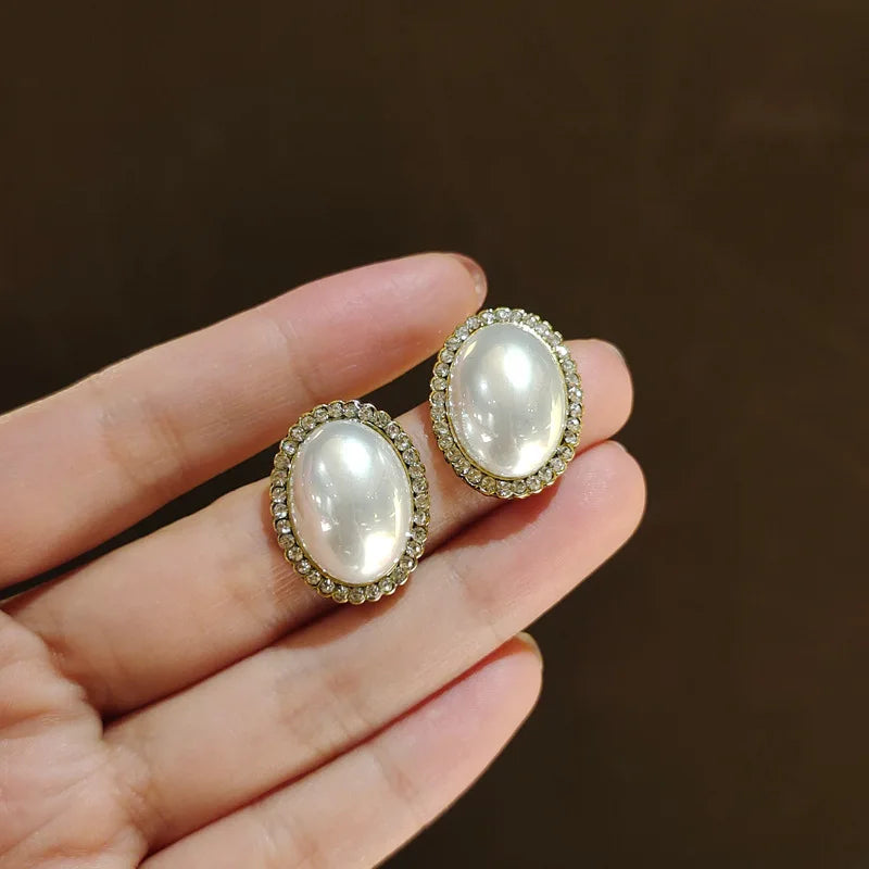 New High-end Atmosphere Decoration Shine Fashion Women Temperament Personality Exaggerated Earring Wedding Jewelry Birthday Gift