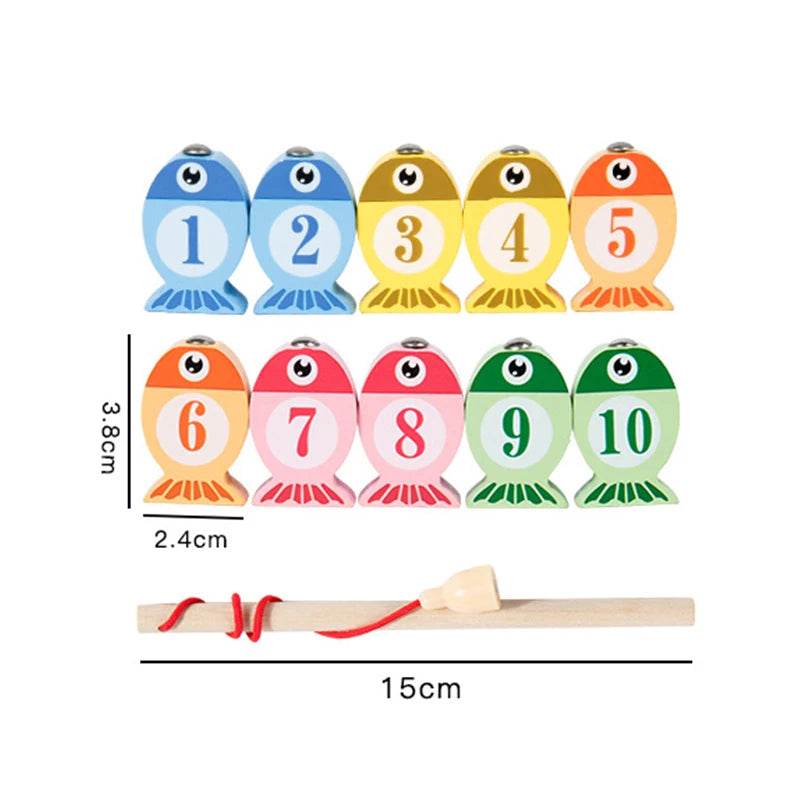 Kids Wooden Fishing Game Toys Gifts Early Education Alphabet Numeric Cognitive Toys Children Interactive Games Toys for Gifts - AIAZ