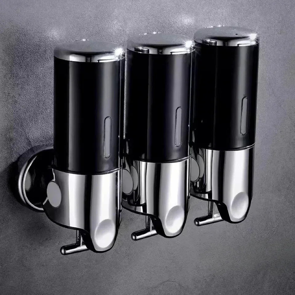 Soap Dispensers Shampoo Dispenser Hotel Bathroom Toilet Wall-mounted Shampoo Shower Gel Press Box Soap Pump Barrel Hand Liquid