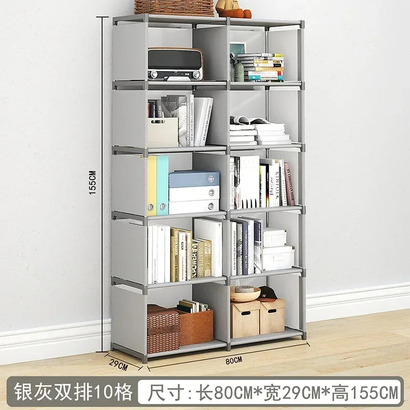 Floor To Ceiling Household Simple Bookshelf, Desktop Storage Shelf, Simple Children's Bookshelf, Multi-layer Miscellaneous Shelf