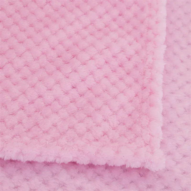 Baby Blanket Soft Fleece Infant Thick Quilt Bedding Swaddle Wrap Blanket Warm Newborn Stroller Sleep Cover Nursery Thermal Gift