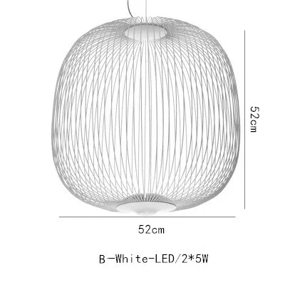 Replica Foscarini Spokes 1/2 Suspesnsion White Pendant Lamp Dining room Bar Kitchen Island Birdcage Light Italian Designer Lamp