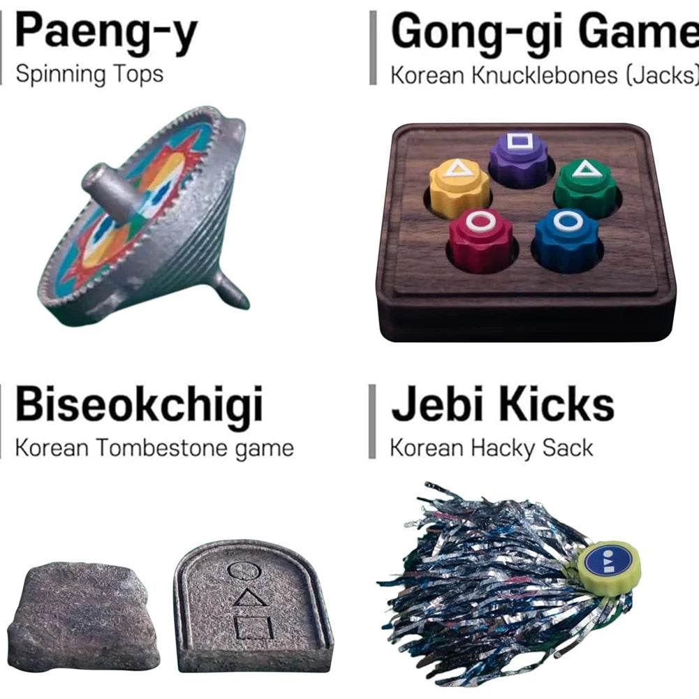 Korean Traditional Play Game Fun Gonggi Jack Stone Pebbles Set Hand Eye Coordination Training Toy Gong gi Set Party Board Game - AIAZ