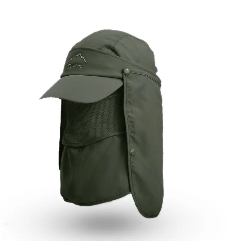 Summer Quick Drying Baseball Caps For Men Women Anti UV Sun Hat Breathable Hiking Fishing Hat Male Outdoor Detachable Shawl Hats