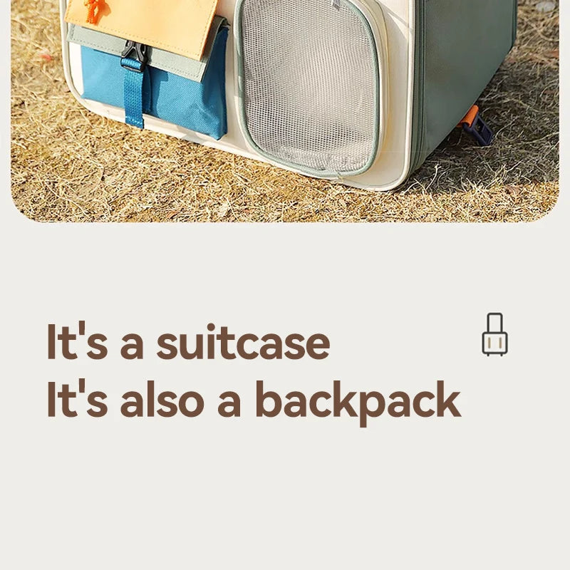 HOOPET Cats Travel Bag Portable Out Pet Trolley Suitcase Universal  Small Dogs Bag Cat Backpack Detachable Pet Supplies