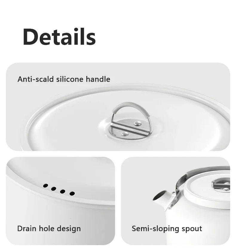 Naturehike Camping Cookware Ceramic Non-Stick Set Of Pots Outdoor Portable Tableware Kettle Frying Pan Cookset Kitchen Utensils