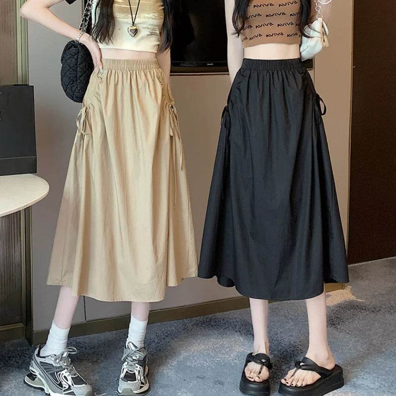 Skirts For Women Chubby Woman Skirt Drawstring Cargo New In Cheap Stylish Chic And Elegant Offer Aesthetic Hot Clothing Sales V - AIAZ