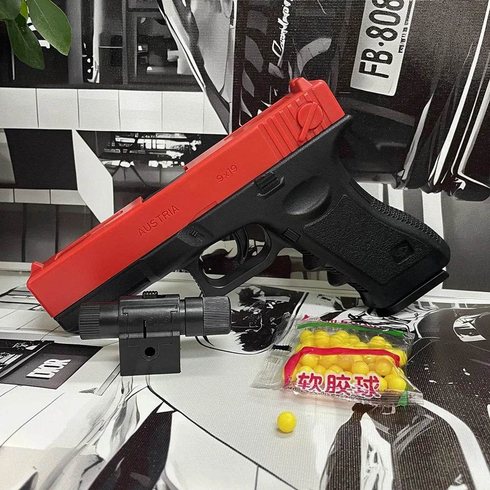 High quality soft bullet air gun manual G17 glock toy gun lower magazine laser outdoor sports CS game weapons children gift - AIAZ