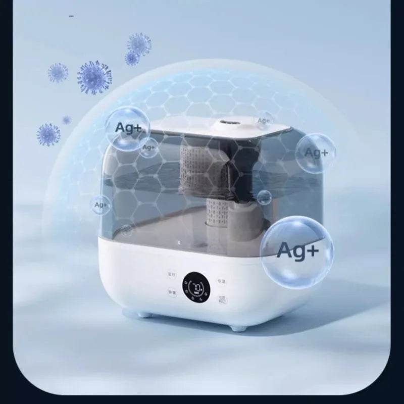 Humidifier, quiet and quiet bedroom, pregnant women and babies, air purification, sterilization, intelligent large spray humidif - AIAZ