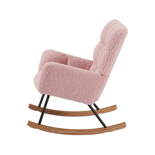 For Pink Nursing Rocking Chair, Stylish Comfort, Functional Design for Moms