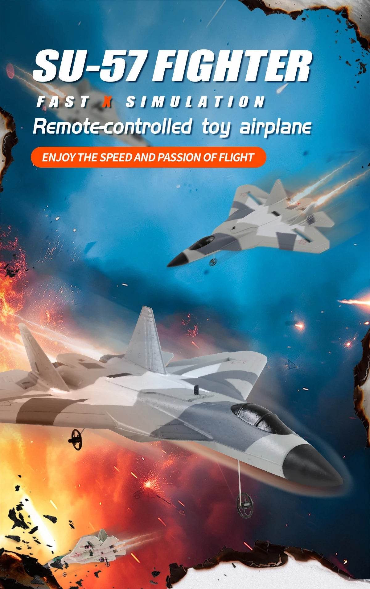 RC Foam Aircraft SU-35 Plane 2.4G Radio Control Glider Remote Control Fighter Plane Glider Airplane Foam Boys Toys for Children - AIAZ