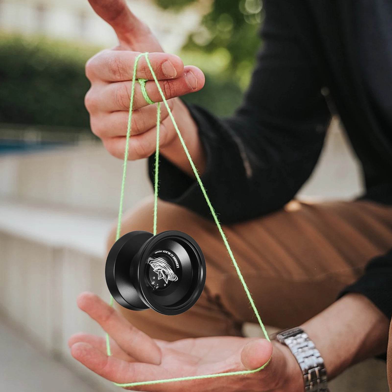 LESHARE Yoyo Ball Aluminum String Trick YoYo Balls Competitive Yo Yo Gift with Bearing Strings and Gloves Classic Toys - AIAZ