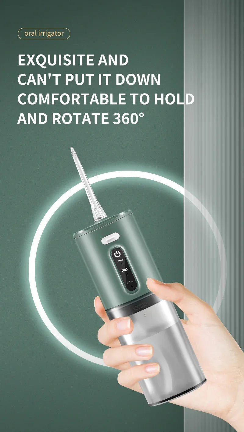Xiaomi Dental Oral Irrigator 5 Nozzle Portable Dental Water Flosser USB Rechargeable 280ml Three frequency pulses Teeth Cleaner
