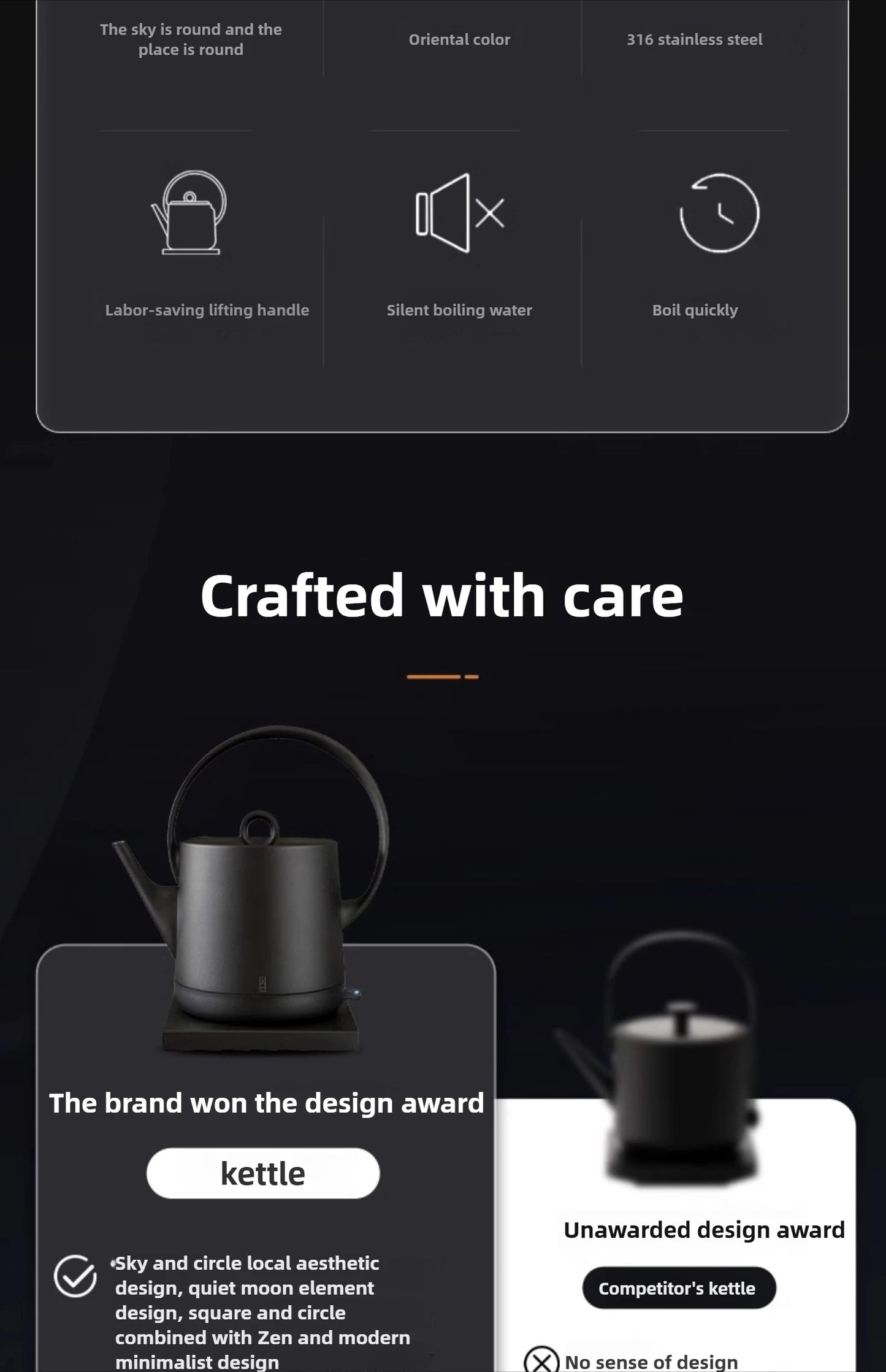 Electric kettle Household 316 stainless steel special kettle for brewing tea