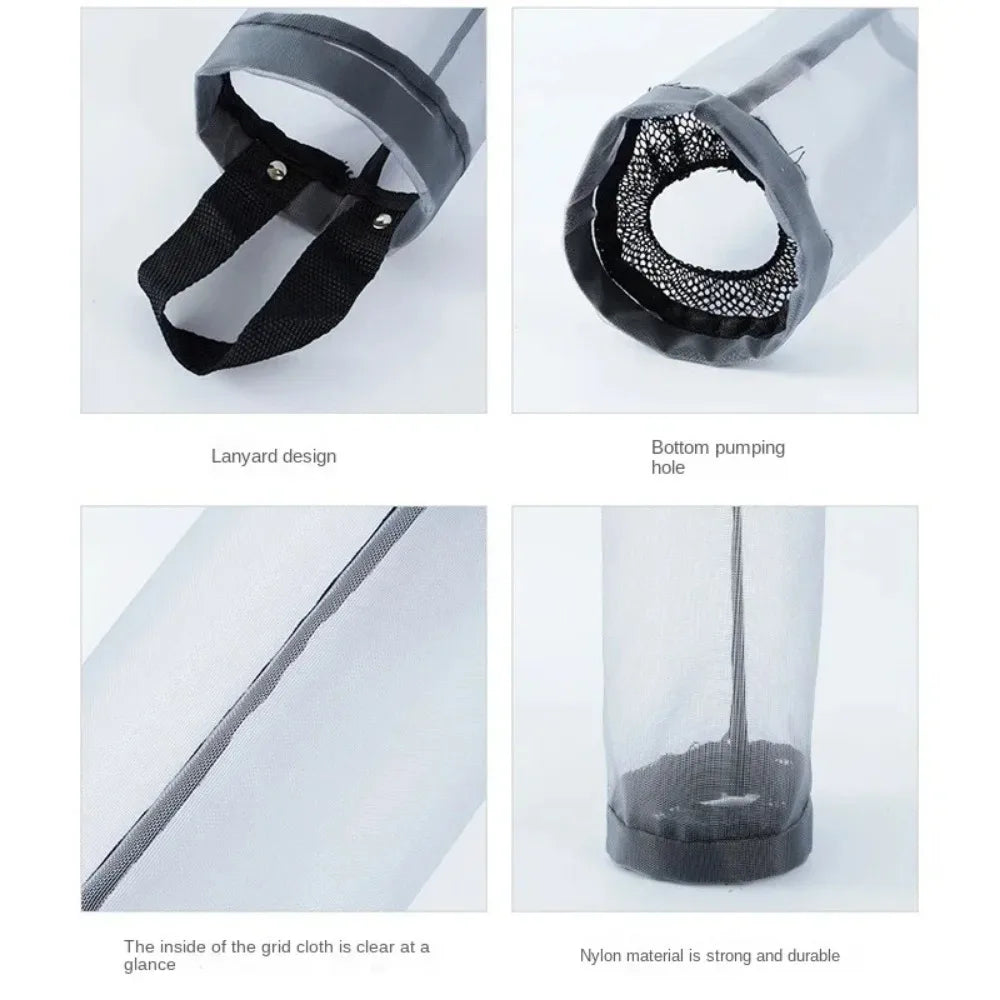 Home Grocery Bag Holder Wall Mount Plastic Bag Holder Dispenser Hanging Storage Trash Garbage Bag Kitchen Garbage Organizer