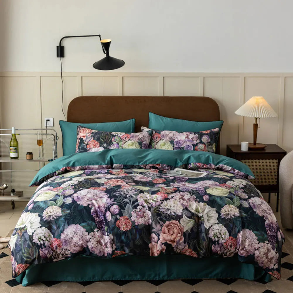 Svetanya Print Egyptian Cotton Bedding Set Queen King Ru Full Double Size Bedlinens Sheet Duvet Cover Set