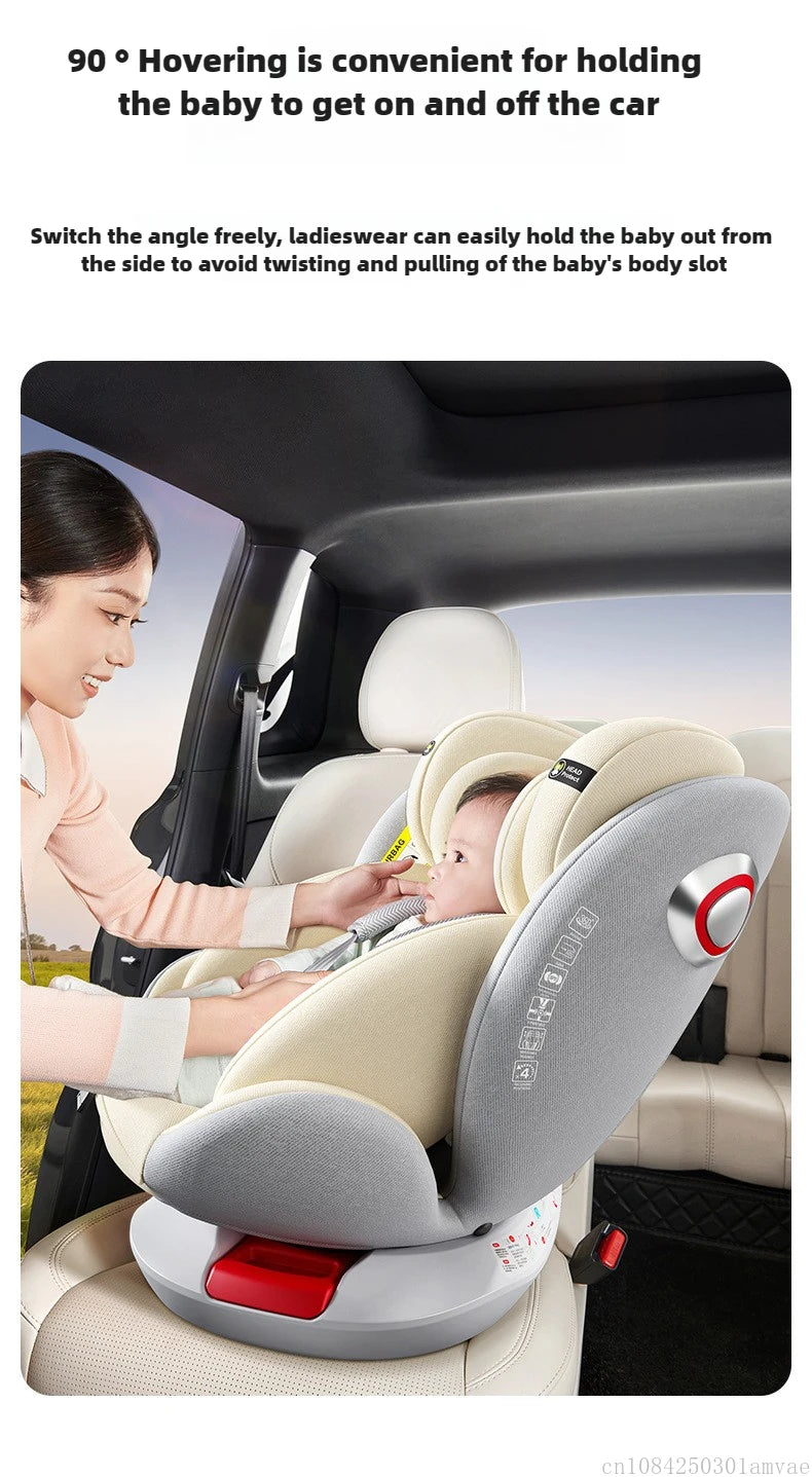 Universal 360° rotation Child Car Safety Seats baby car seat sit chair for 0-12 years old ISOFIX steel interface for newborn