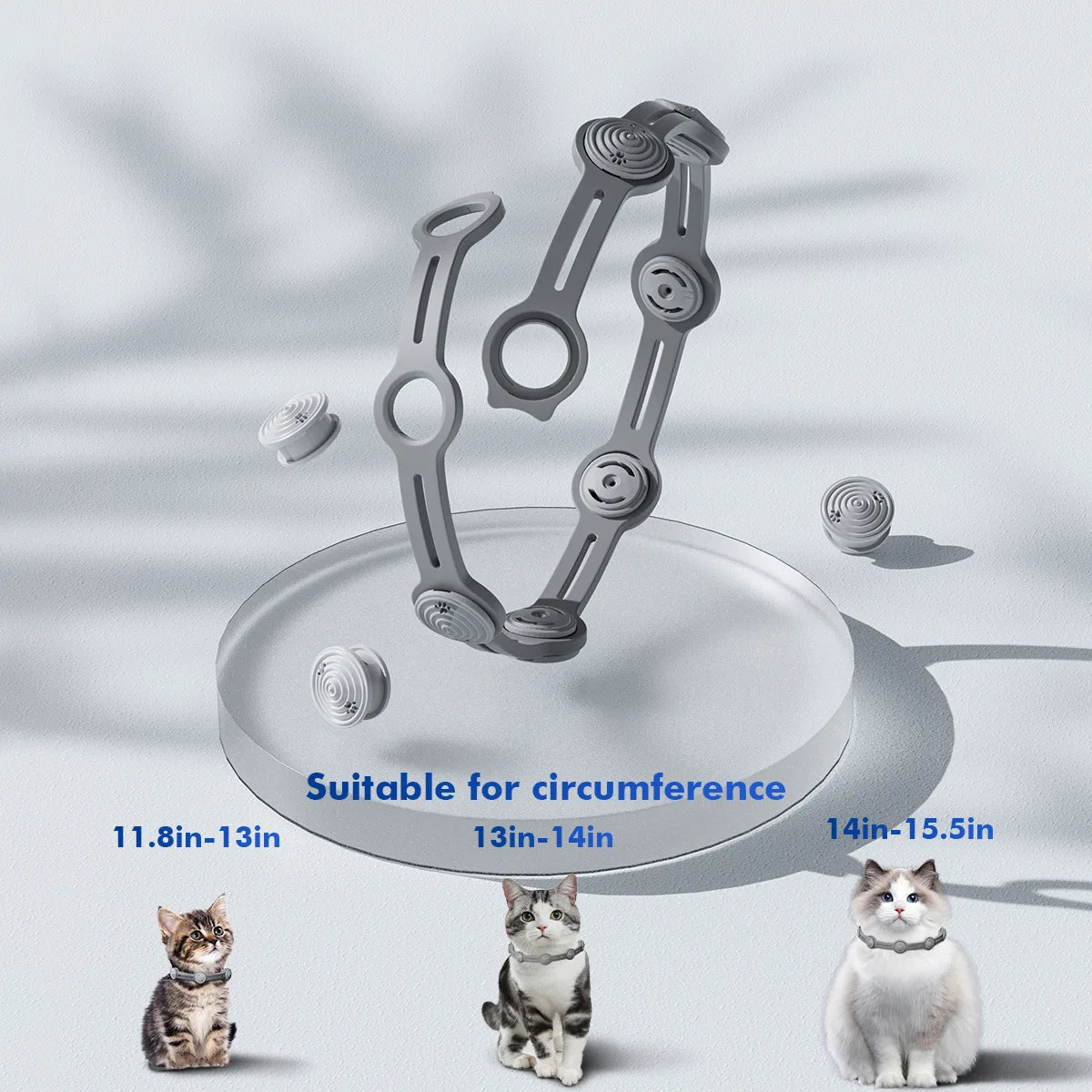 Adjustable Flea & Mosquito Collar for Cats & Dogs - Outdoor Insect Repellent Anti-Flea for Pets Insect Repellent Cat Collar