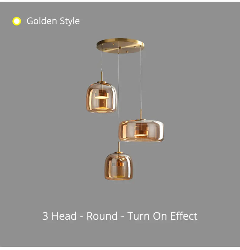 Nordic Glass Restaurant Pendant Lamp Simple Bar Hanging Lamp Dining Room Table  Ceiling Light