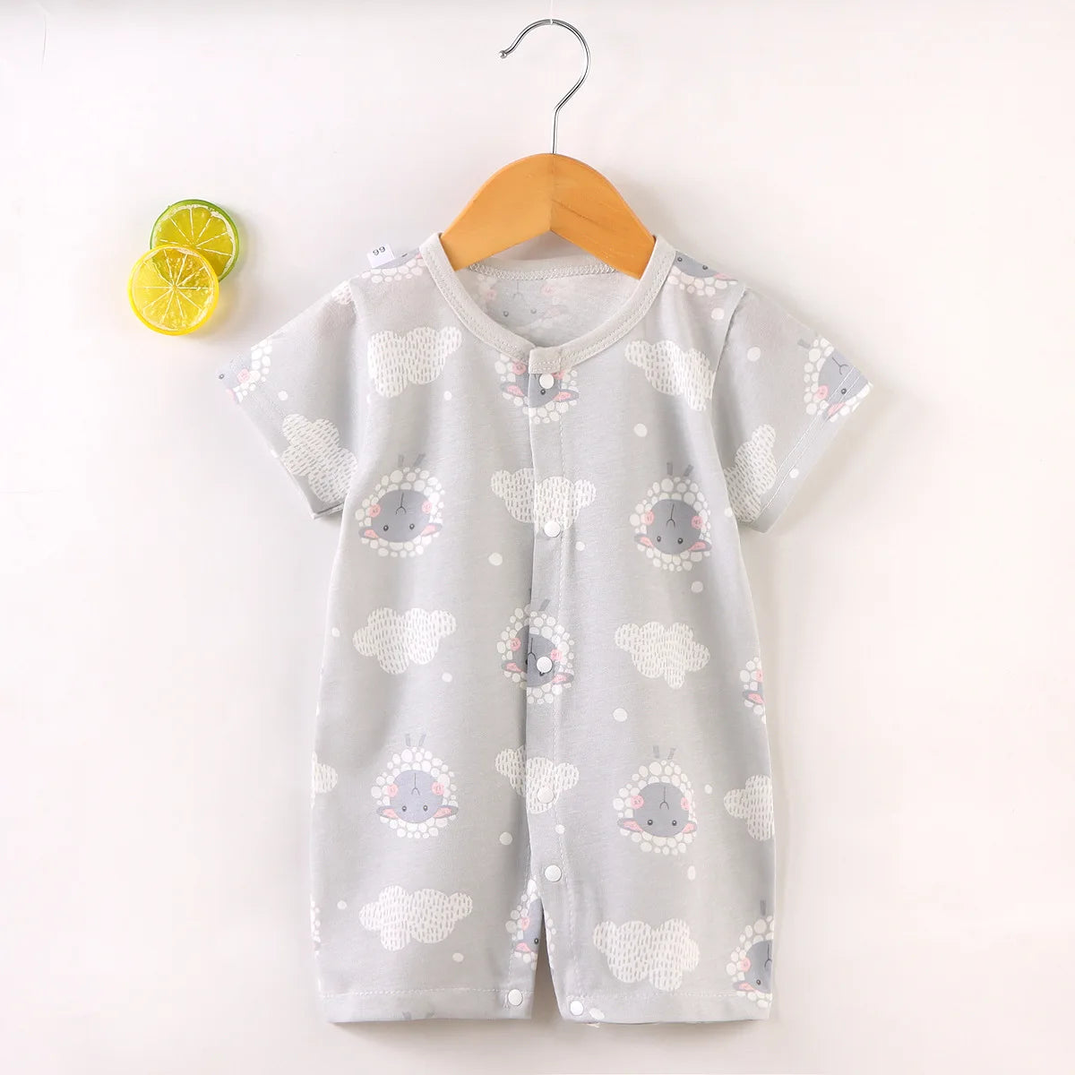 2025 New Baby Onesies Climbing Clothes Pure Cotton Summer Newborn Boys Girls Rompers Short-Sleeved Thin Harness Infant Clothes