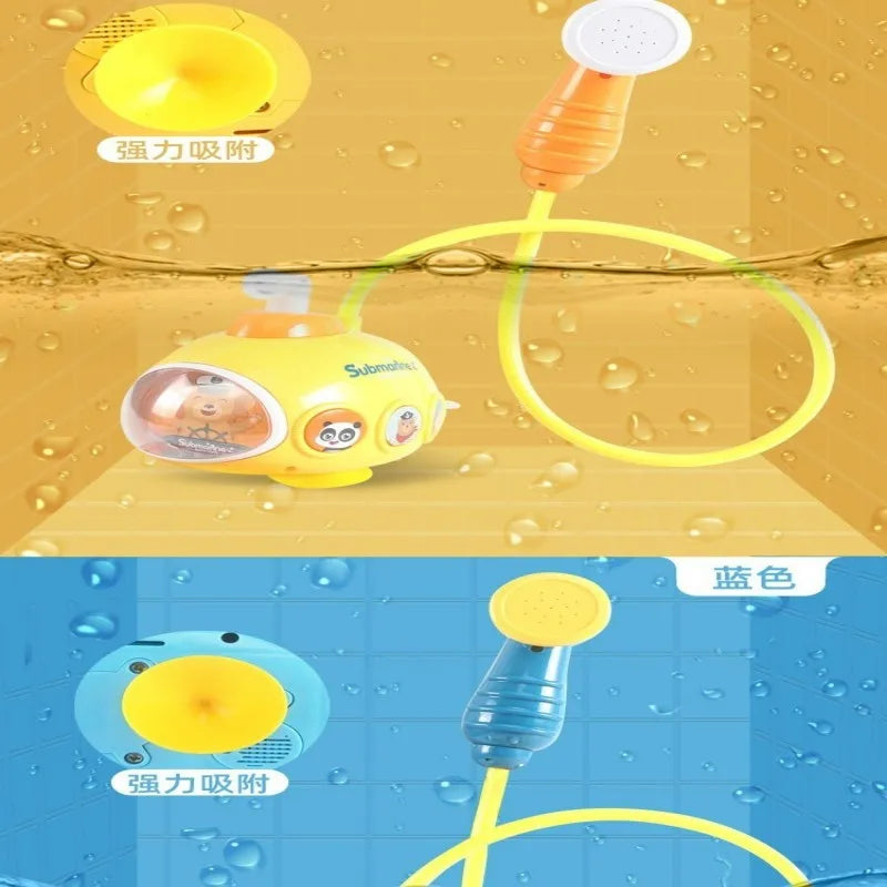 Radish Submarine Shower Baby Bath Toy Infant Play Electric Shower Children Play Water Bath Artifact