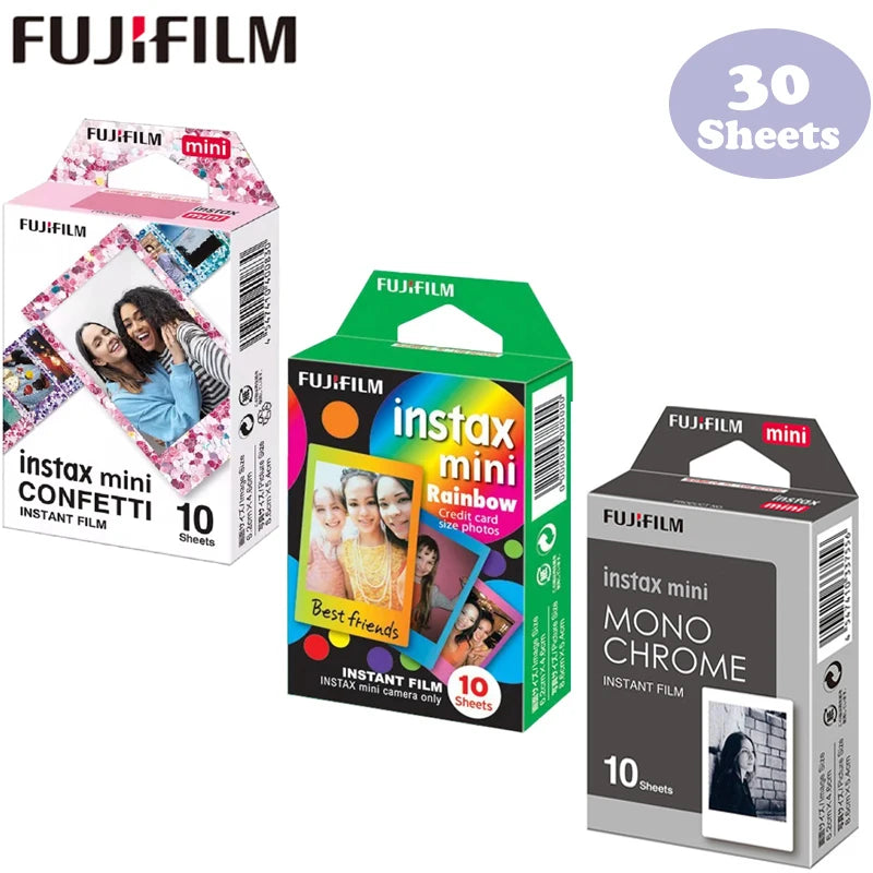 Origin Fujifilm Instax Mini Film Paper 10-60 Sheets for Fuji Instant Film Cameras Instax Mini 12 11 9 40 70 90 Link Liplay EVO