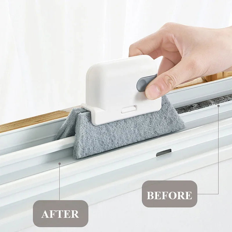 Household cleaning brush groove cleaning tool window track cleaner window groove brush scouring Door track pad gap cleaner