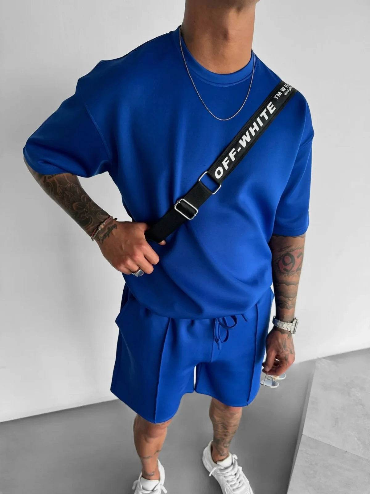 Men 2025 summer fashion sports design sense simple casual solid color quick drying short-sleeved T-shirt trend clothes - AIAZ