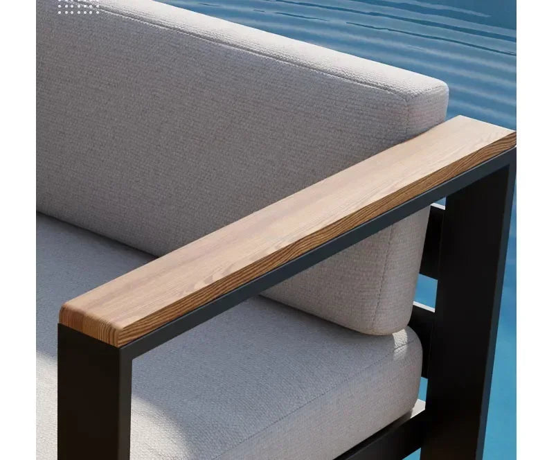 Aluminum Alloy Garden Sofas Waterproof Sunscreen Outdoor Furniture Home Courtyard Balcony Garden Sofa Coffee Table Combination L