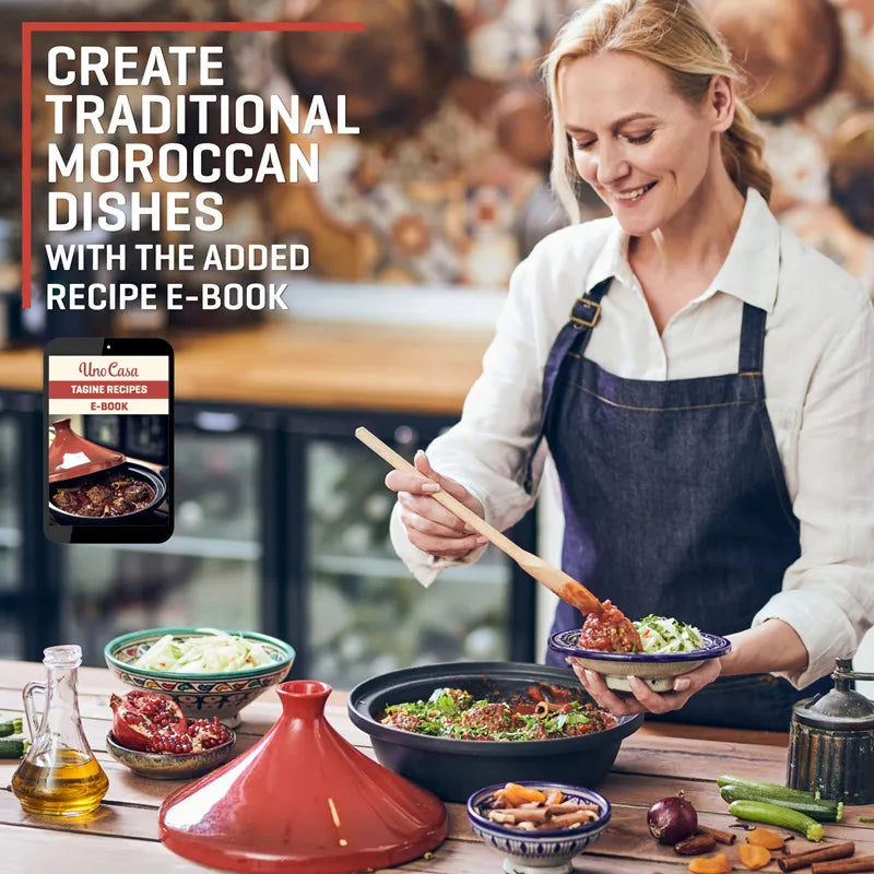 Cast Iron Tagine 2 Quart Moroccan Enameled Cast Iron Tagine With Enameled Cast Iron Base And Ceramic Cone-Shaped Lid Dutch Oven