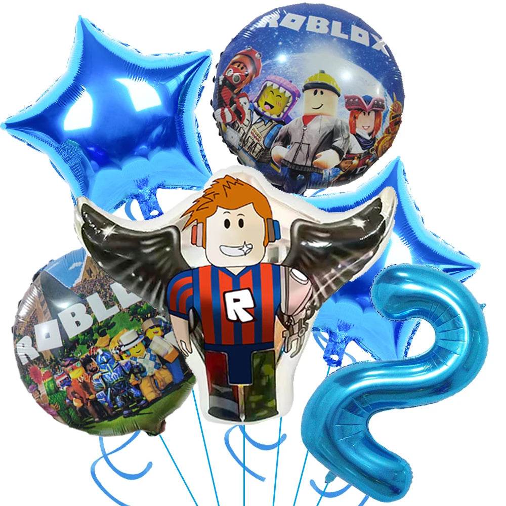 Hot Roblox Birthday Party Decor Game Balloons Disposable Tableware Backdrop For Kids Boy Party Supplies Baby Shower Toy Gifts - AIAZ