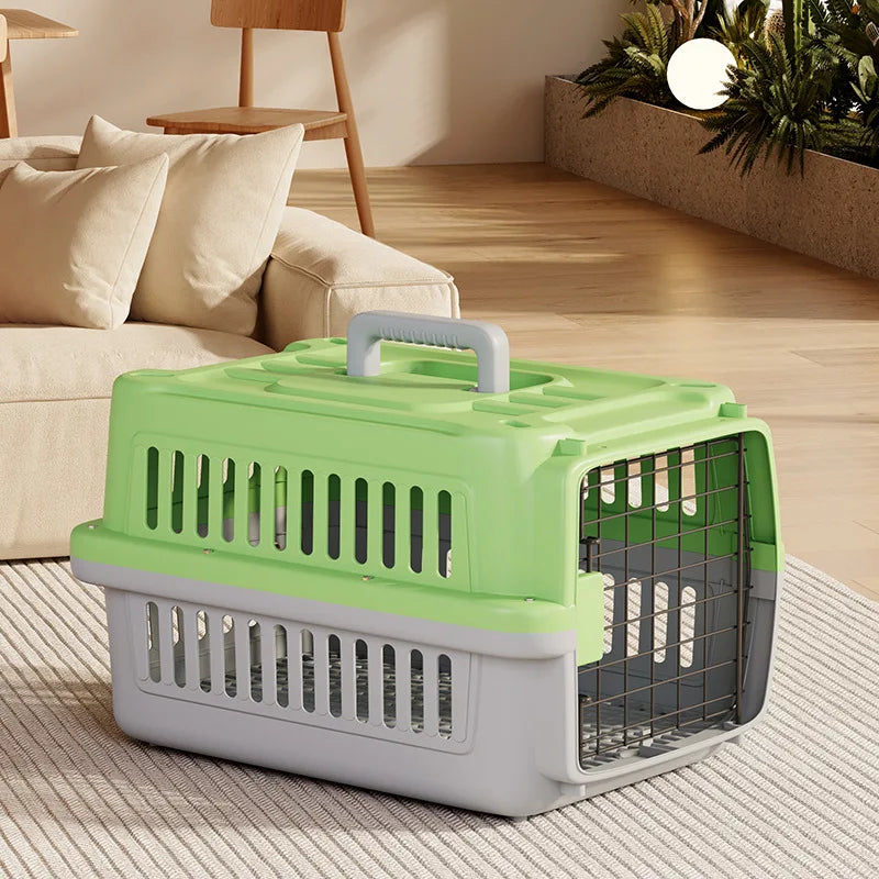 Portable Handheld Plastic  Carrier Air ip Cage Pet Transport Box for Traveling Carrng Dog Cage  Travel Bag
