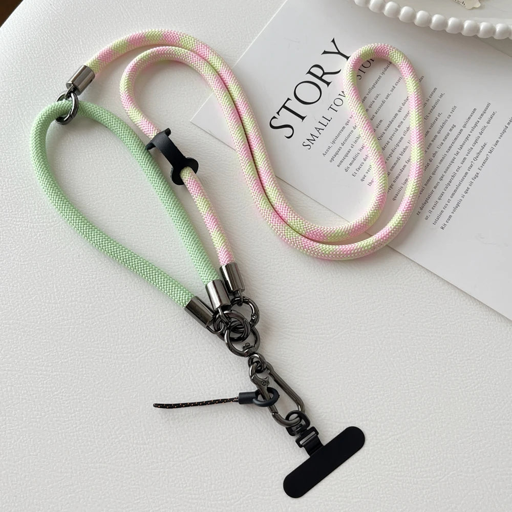 New Three-in-one Multi-Functional Mobile Phone Lanyard Rope Crossbody Strap Neck Lanyard Short Rope Wrist Strap Anti-lost Chain