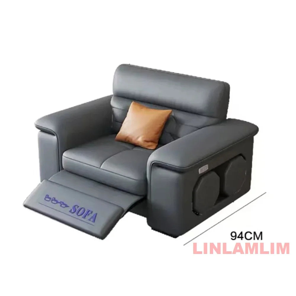 MINGDIBAO Sectional Sofa Bed with Storage, Genuine Leather Reclining Couch, Space-Saving Convertible Sleeper Sofa in Living Room