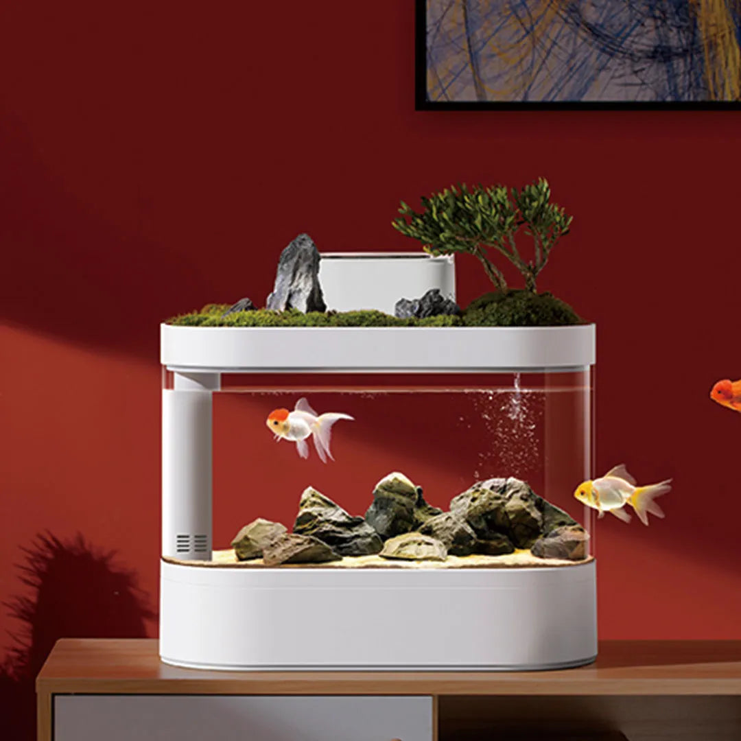 Smart Fish Tank Ecological Bottom Filter Fish Tank Desktop Aquarium Tank for Fish