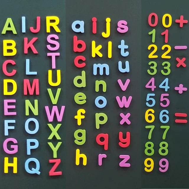 24-76pcs Magnetic Alphabet Letters EVA Foam Refrigerator Stickers Toddlers Kids Learning Spelling Counting Educational Toys Gift - AIAZ