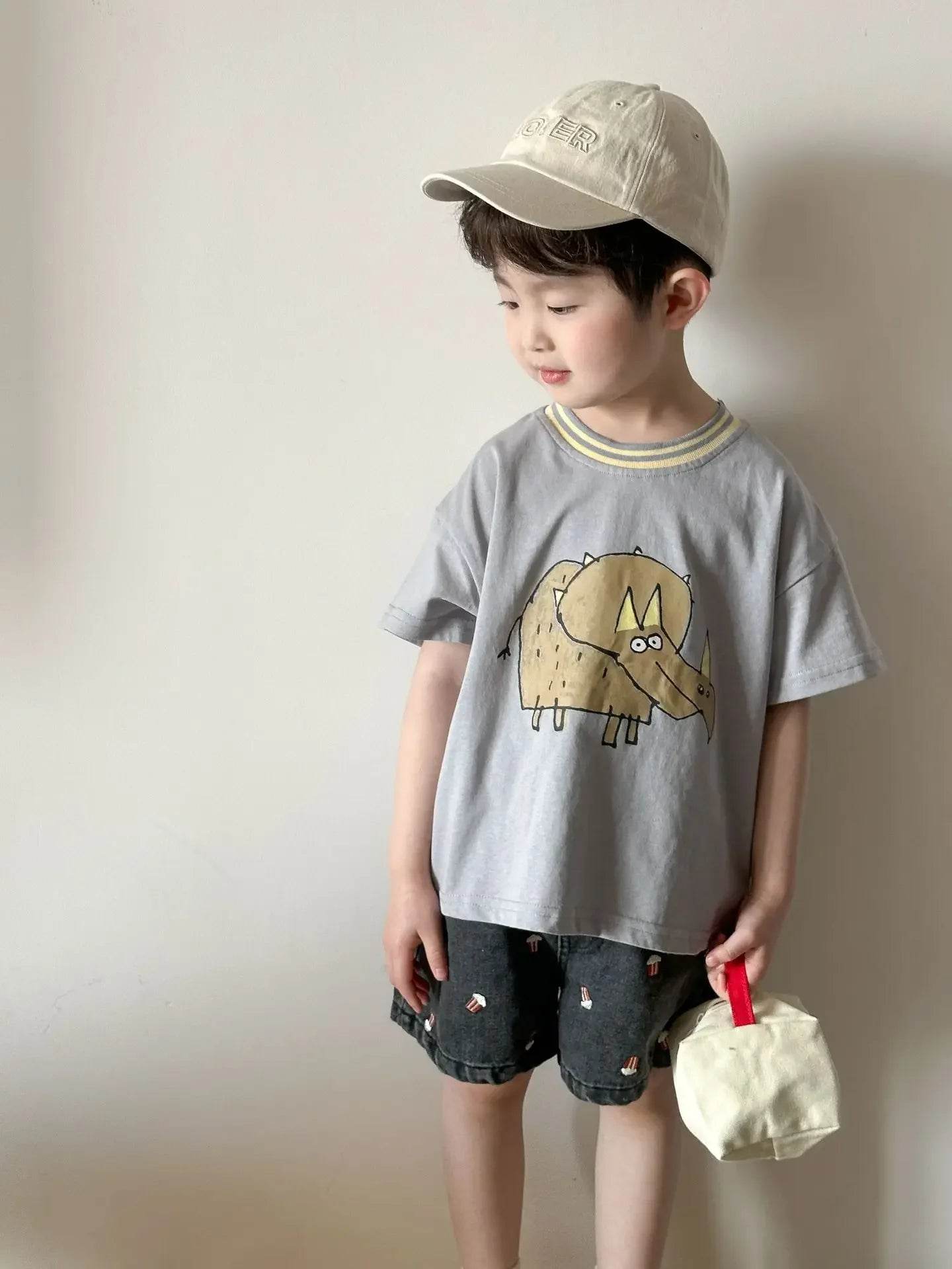 Fashion Cartoob Print Denim Kids Shorts Girls Pants Summer 2025 New Boys Summer Clothes Baby Loose Casual Pants - AIAZ