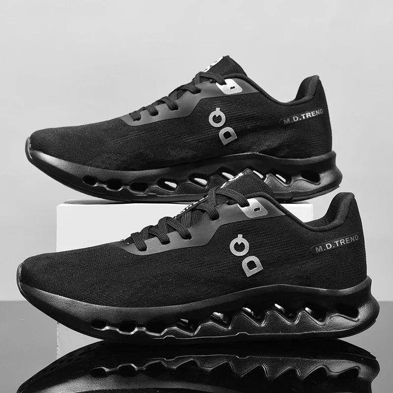 Fashion Cushioning Running Shoes for Men Lightweight Sneakers Breathable Tennis Shoes Non-Slip Sports Casual Walking Footwear
