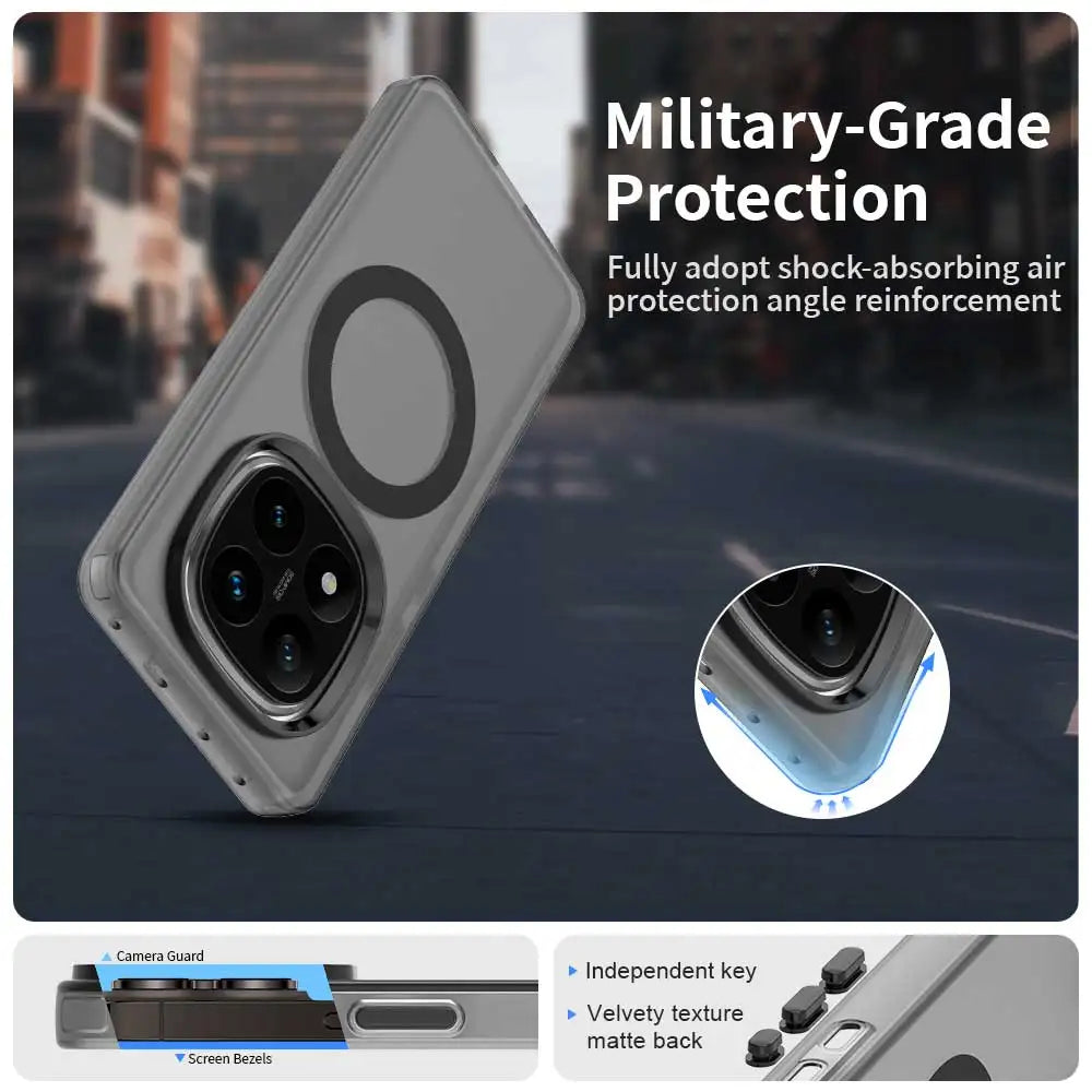 For Xiaomi Redmi Note 14 Pro+ 5G Case Luxury Magnetic Wireless Charge For Magsafe Case for Redmy Note 14 Pro Plus Back Cover