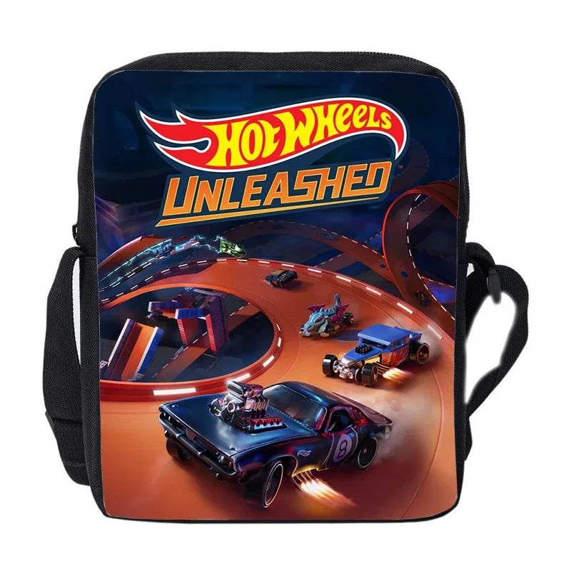Hot Wheels Let's Race Print Backpack 3pcs Set Boys Girl Child School Bookbag Large Capacity Student Backpack Back to School Gift - AIAZ