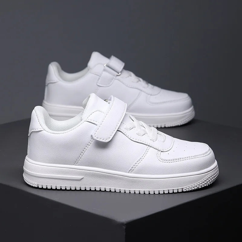 Black Children Shoes Boys Sneaker 6 To 12 Years 2024 New School Leather Kids Casual Sneaker Tennis Sports Shoes for Boy