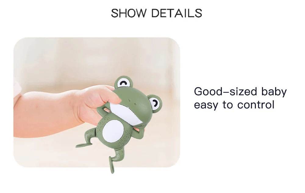 Baby Shower Clockwork Cute Animal Swimming Frog When Baby Bath In Bathroom Baby Water Toy Kids Clockwork Bath Toys Bathroom Toys - AIAZ
