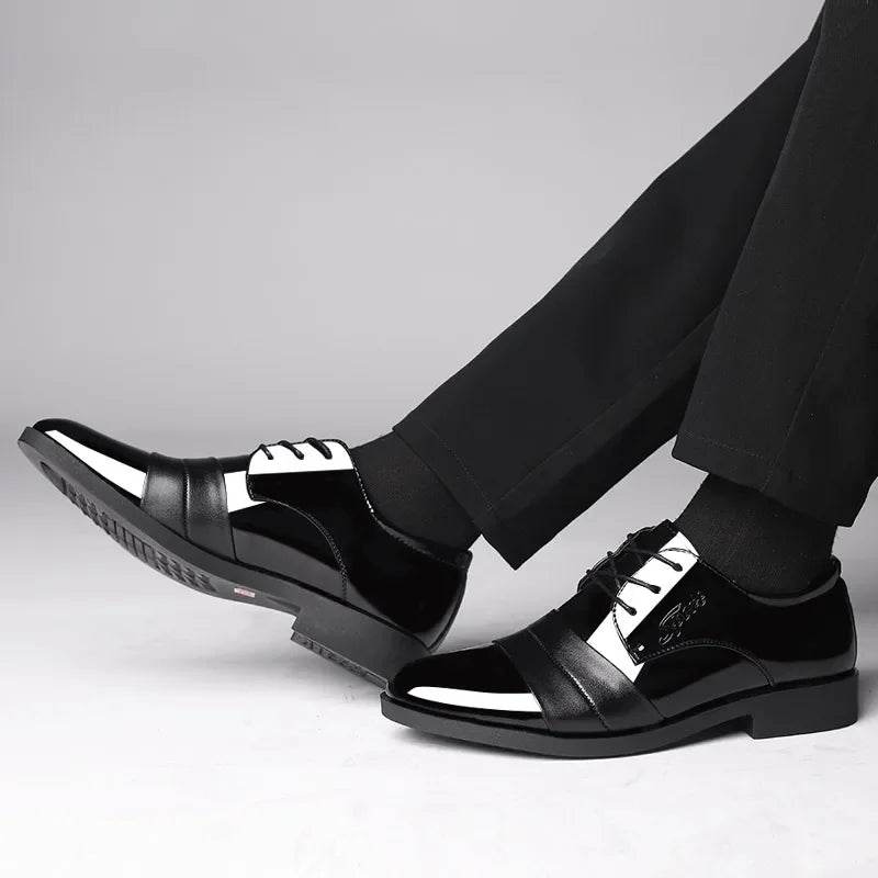 Business Men's Formal Shoes Official Leather Casual Social Shoe Male Black High Quality Fashion Gentleman 2024 Style Legitimate - AIAZ