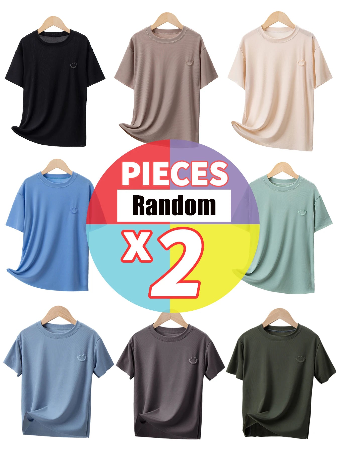 2/4 Pieces Children's Summer Thin Short-sleeved Shorts Ice Silk Suit Boys and Girls Casual Joker Home Clothes 2-piece Suit.