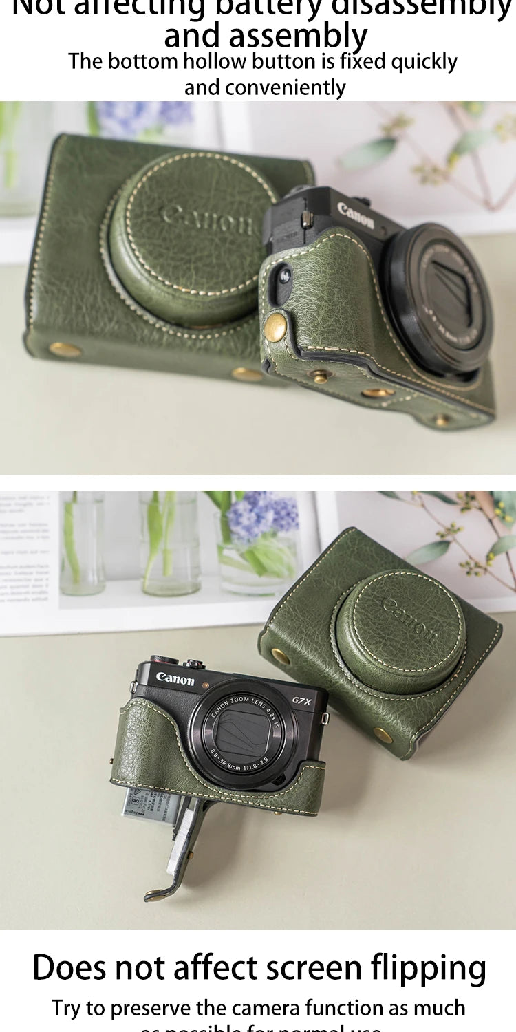 new luxury handwork Camera PU leather Bag Body BOX Case For canon G7X2 G7X3 G7X Mark ii iii Protective sleeve shell