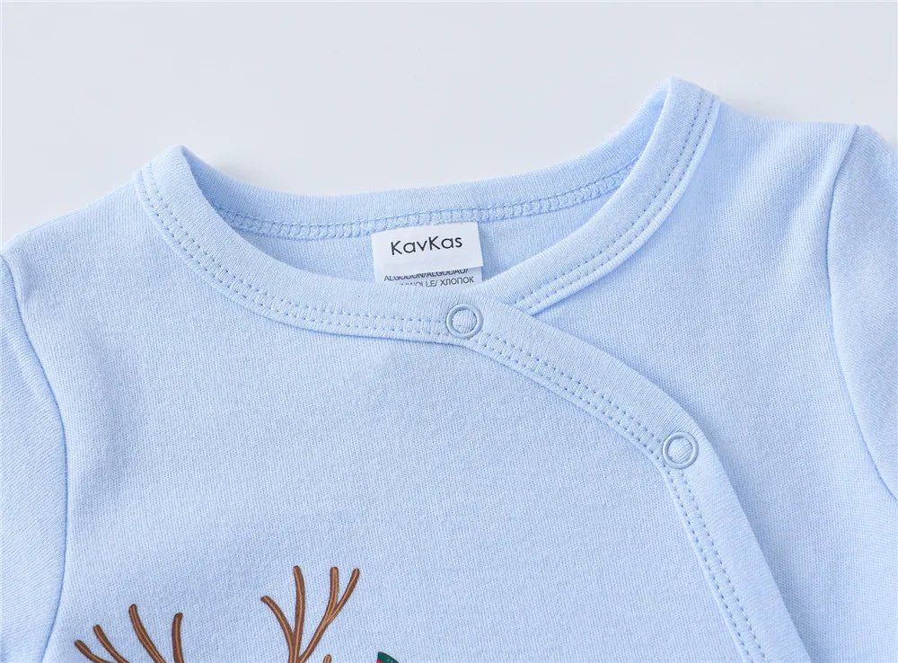 3/4 Pcs a lot Kavkas Baby Boy Rompers Newborn Cotton Girls Clothes Long Sleeve Summer Soft Jumpsuit O-neck 0-12m Onesie Clothing