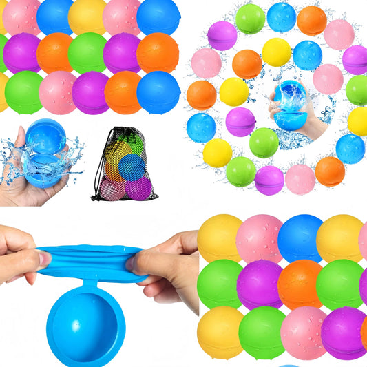 Reusable Water Balloons, Pool Beach Water Toys for Boys and Girls, Outdoor Summer Toys for Kids Ages 3-12 - AIAZ