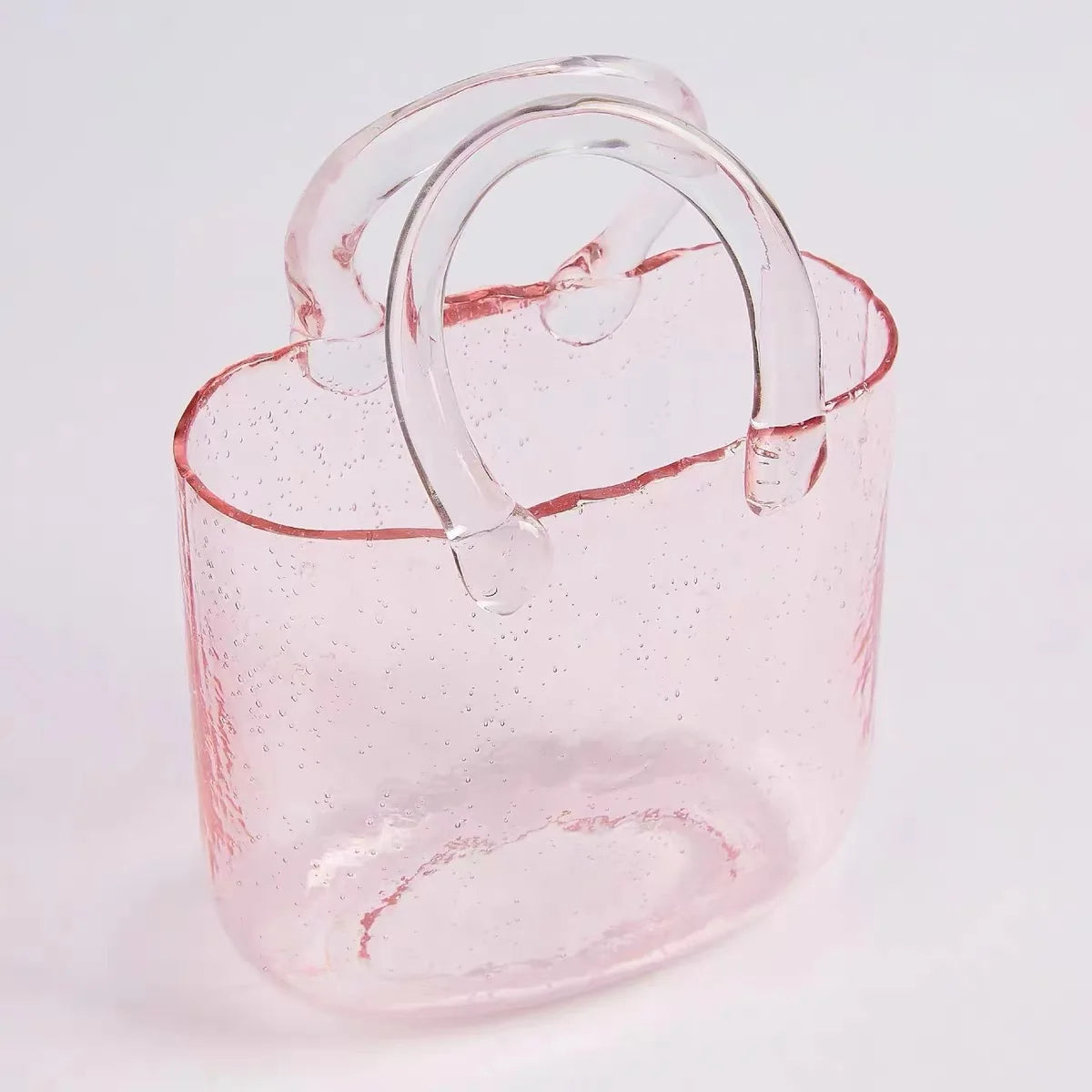 Transparent Glass Handheld Vase Creative Hydroponic Flower Arranger Living Room Decorative Tabletop Aquarium Modern Simplici