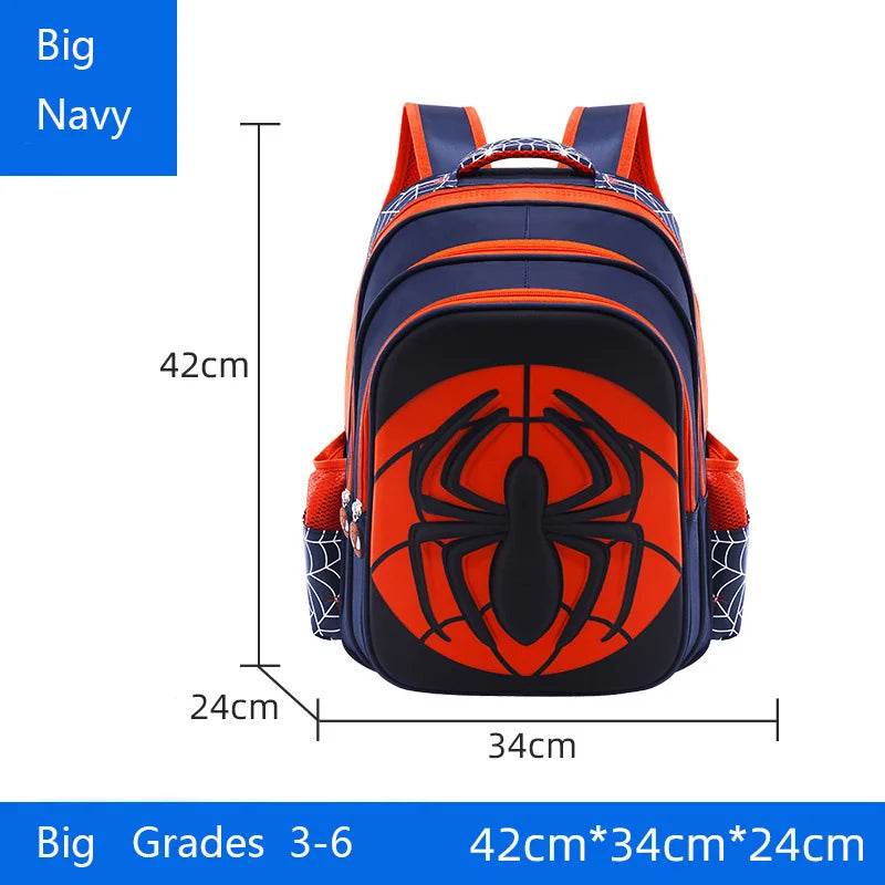Spider Backpack+Pencil Case Set for Boys School Bag Elementary for Kids School Bag Cartoon Waterproof Primary Backpack - AIAZ